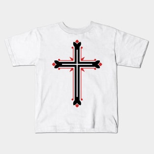 Cross of the Lord and Savior Jesus Christ, a symbol of crucifixion and salvation. Kids T-Shirt